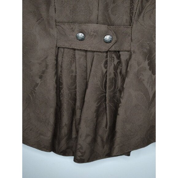 Vtg Wah Maker 2 Pc Skirt Set Brown Jacket Sz 8 Maxi Skirt Sz 12 Button Front USA - Picture 4 of 10